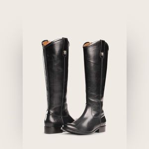 Frye Melissa Medallion Inside Zip Boot, Black, Size 6.5
